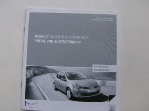 Renault Clio & Grandtour Prospekt 9/2008 +Preise 5/2008