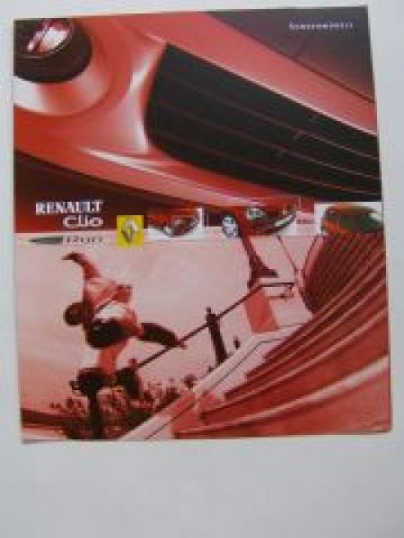 Renault Clio Tech Run Sondermodell Prospekt April 2004 NEU