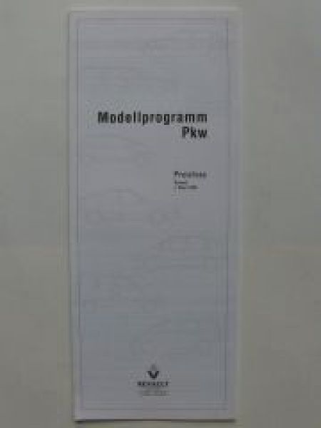 Renault Modellprogramm Mai 1999 NEU