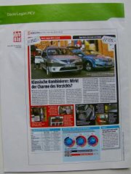 Dacia Pressespiegel Logan Sandero NEU