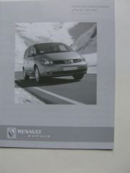 Renault Espace Preisliste Juni 2005 NEU