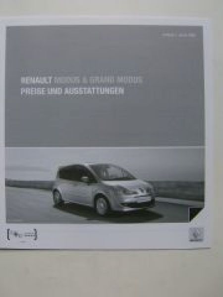 Renault Modus & Grand Modus Preisliste 1/2008 NEU