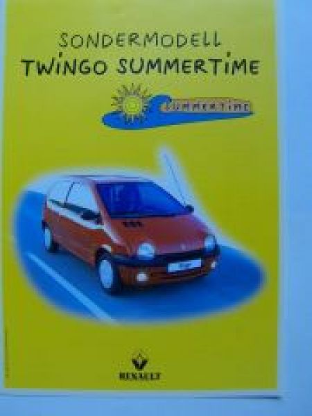 Renault Twingo Summertime Prospekt Sondermodell Juni 1999