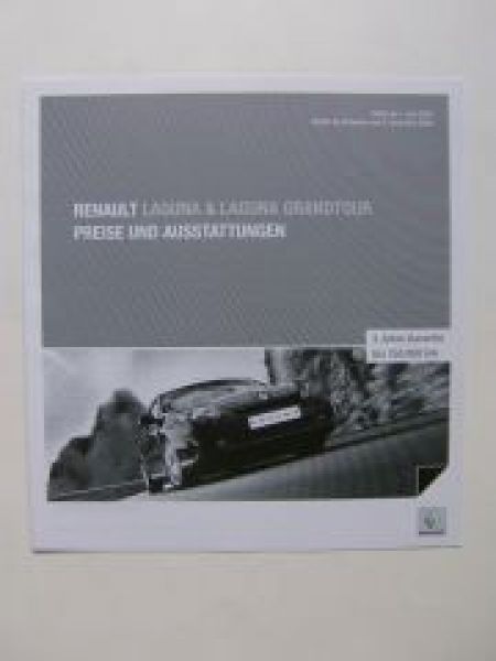 Renault Laguna & Grandtour Prospekt +Preise Juni 2009 NEU