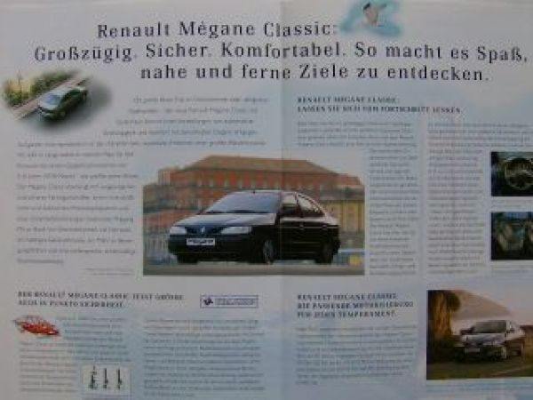 Renault Megane Classic Prospekt Oktober 1996 NEU