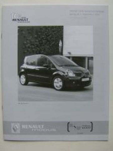 Renault Modus Preisliste September 2007 NEU