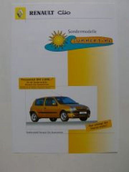 Renault Clio Summertime Prospektblatt NEU
