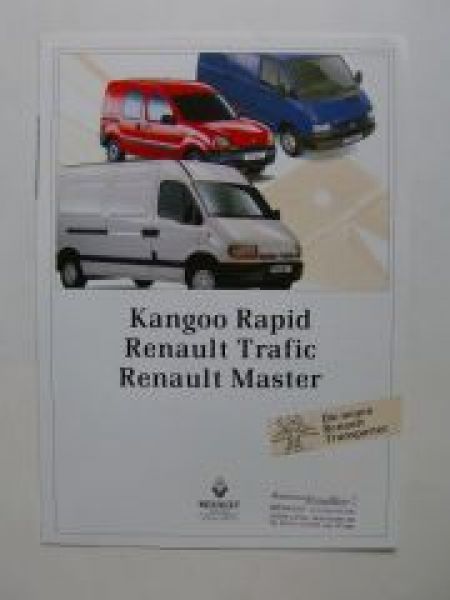 Renault Kangoo Rapid +Trafic + Master Prospekt 9/1997