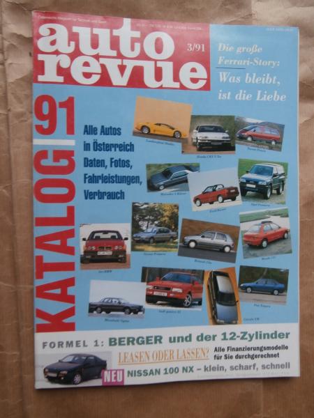 auto revue 3/1991 Nissan 100NX,Mitsubishi Sigma, Audi Coupè S2, Volvo 960,Saab 9000 2.3 Turbo,Renault 19 16V