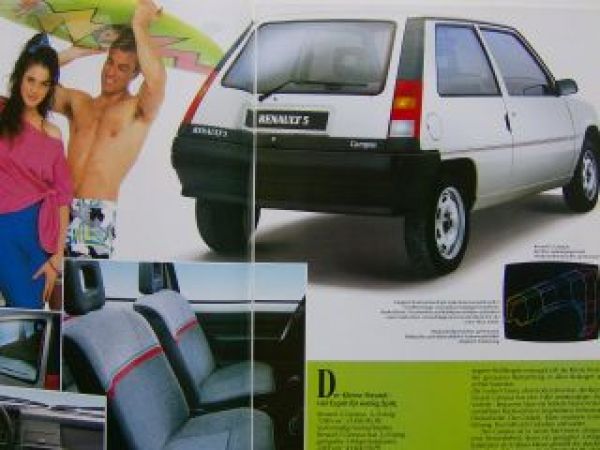 Renault 5 +Campus +GTR GTX GTE +Turbo Prospekt 12/1988