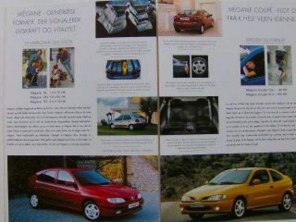 Renault Megane +Coupe Prospekt Dänemark NEU TypBA