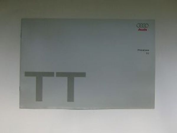 Audi Preisliste TT Coupe 7.April 2006 NEU