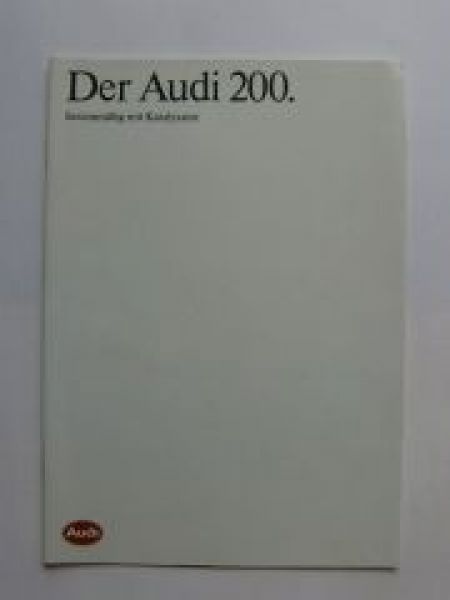 Audi 200 Prospekt (Typ 44) Januar 1985