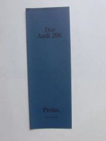 Audi Preisliste 100 Avant (Typ 44) 1.August 1983