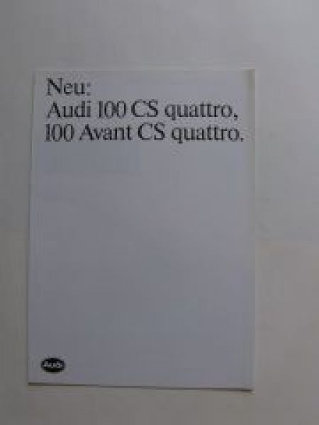 Audi 100 CS quattro +Avant (Typ 44) Prospekt