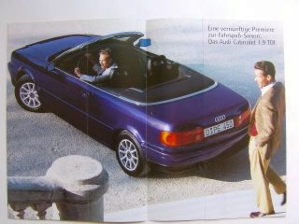 Audi Cabriolet 1.9TDi (8G)  Prospekt Juni 1995 Rarität