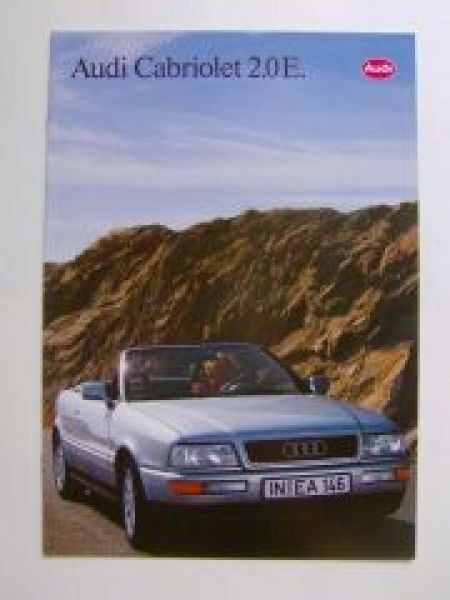 Audi Cabriolet 2.0E Prospekt März 1993 Rarität