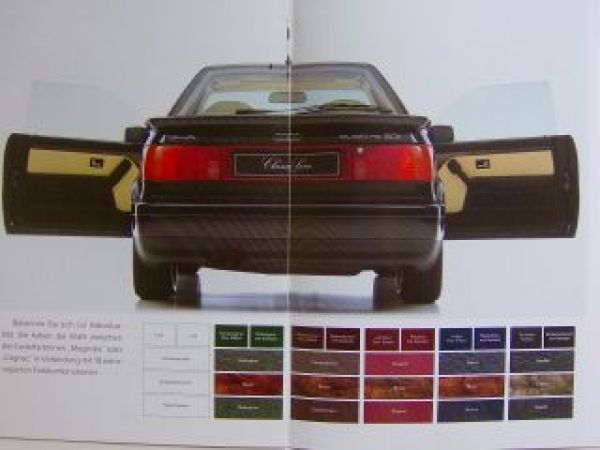 Audi Classic Line Prospekt März 1990 Coupe quattro, 100
