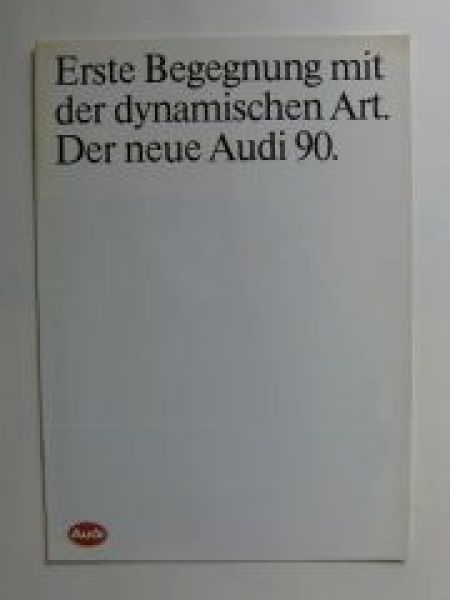 Audi 90 (Typ 82) Prospekt September 1984 Facelift