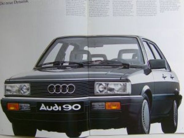 Audi 90 (Typ 82) Prospekt September 1984 Facelift