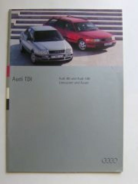 Audi TDI 80 und 100 Limousine Avant Prospekt Januar 1994