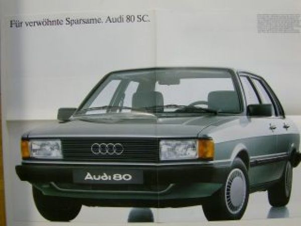 Audi 80 SC Prospekt Poster (Typ 81) Rarität NEU