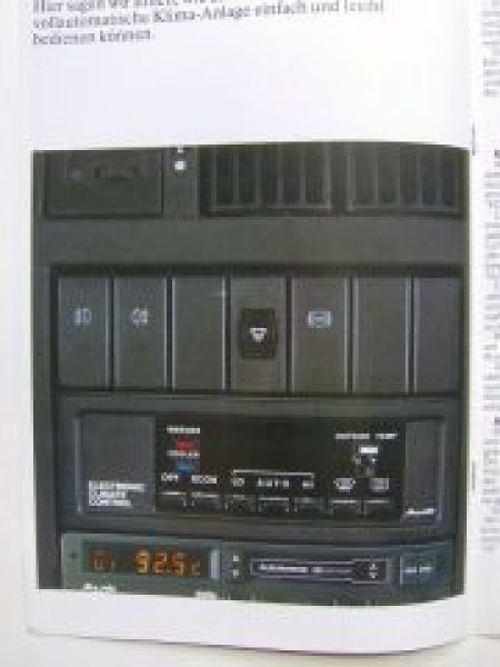 Audi 100/200 Modelle Vollautomatische Klima-Anlage Prospekt