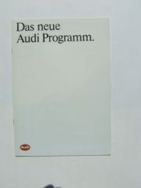 Audi das neue Programm alle Modelle März 1985