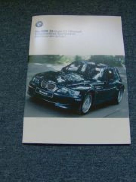 BMW Prospekt Z3 Coupe 2.8/M Coupe E36/8 1999