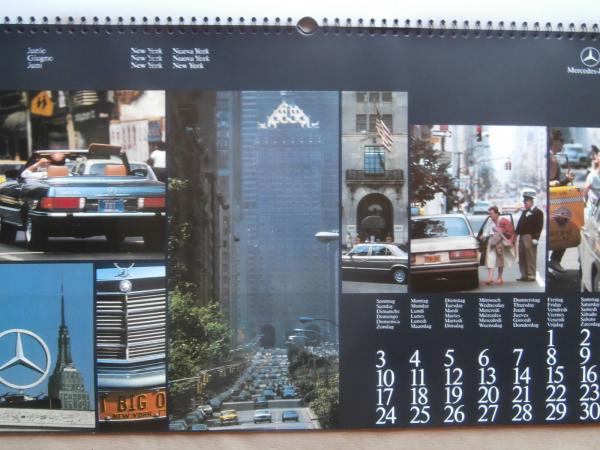 Mercedes Benz Fahrzeugkalender 1984 C123 W123 W126 R107 W201 NEU