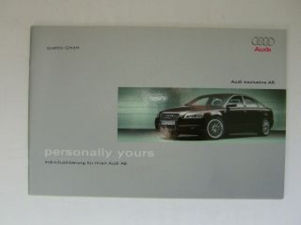 Audi exclusive A6 personally yours Individual Prospekt 9/2004