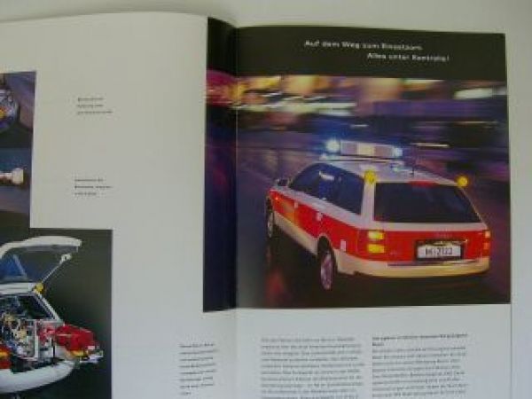 Audi Feuerwehr Notarzt A4 A6 Prospekt Mai 1998 NEU