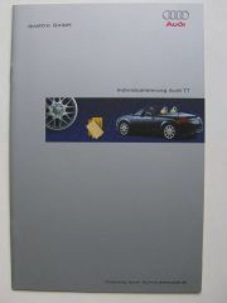 Audi Individualisierung TT (8P1) Prospekt September 2001 NEU