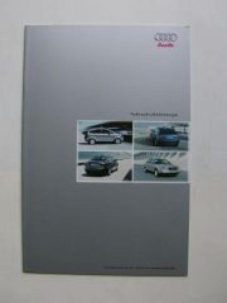 Audi Fahrschulfahrzeuge Prospekt Juni 2001 NEU