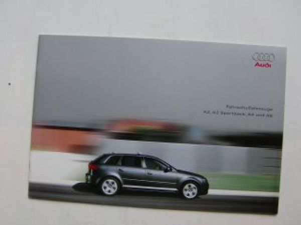 Audi Fahrschulfahrzeuge A2, A3 Sportback,A4 & A6 Prospekt