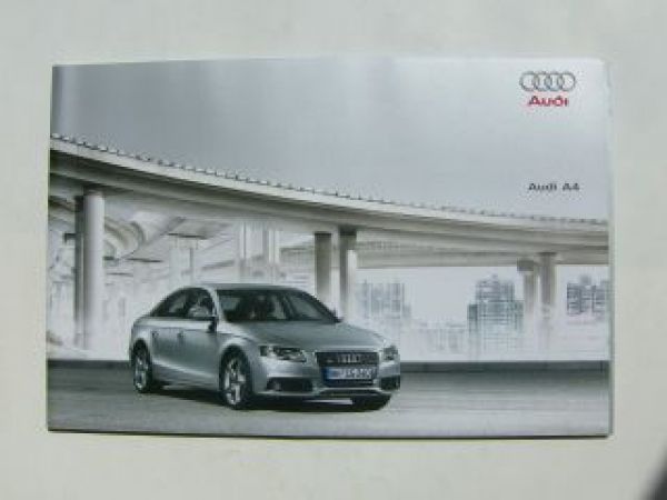 Audi A4 Limousine Prospekt November 2007 NEU