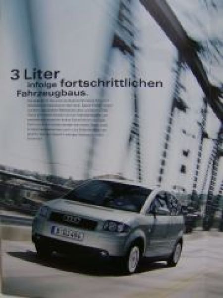 Audi A2 1.2TDi (8ZO) Prospekt April 2001 NEU