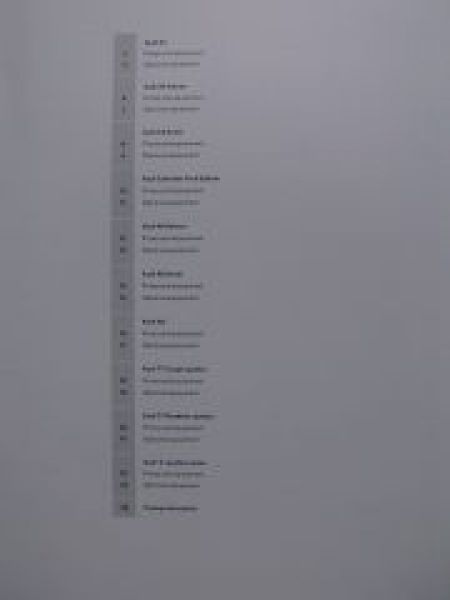 Audi the range price List September 1999 NEU
