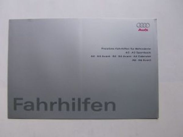 Audi Preisliste Fahrhilfen für Behindete A3 A4 S4 A6 September 2