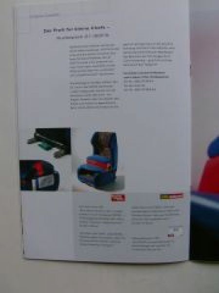 Audi Original Zubehör Kindersitze Prospekt Juni 2000 NEU