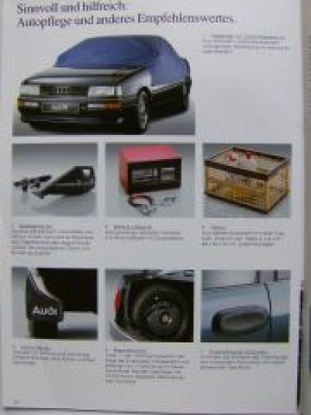 Audi Zubehör Prospekt 1991 90, 100, 200,Coupe,Typ44