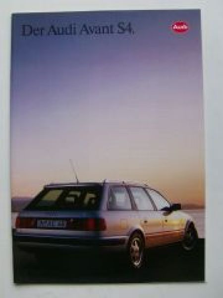 Audi Avant S4 (C4) Prospekt Februar 1992 Rarität