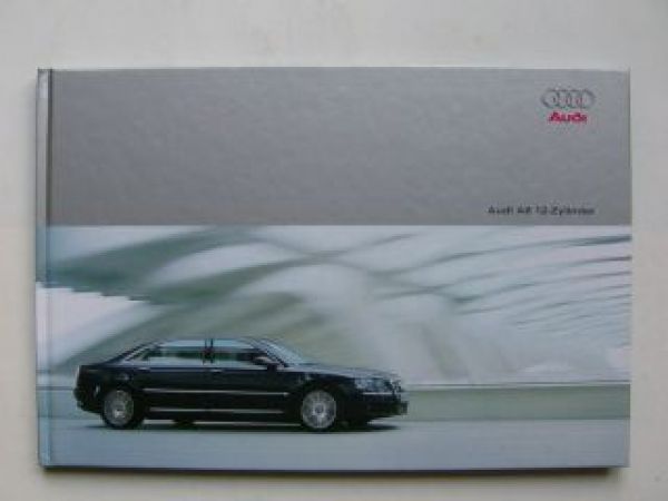 Audi A8 12-Zylinder Buch Prospekt Dezember 2003 NEU