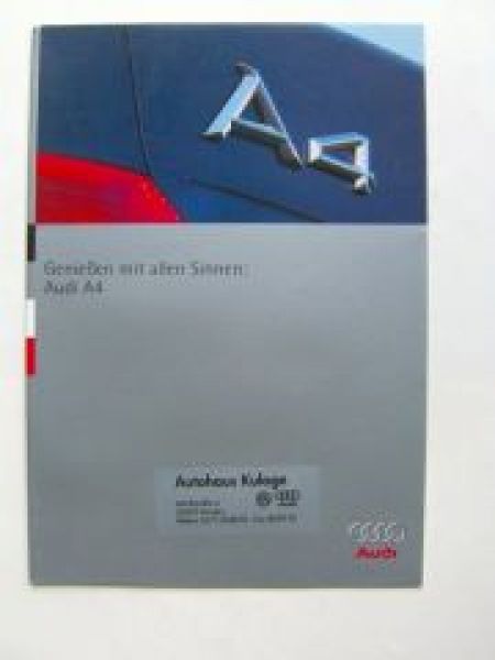 Audi A4 Poster Prospekt Mai 1995 Rarität NEU