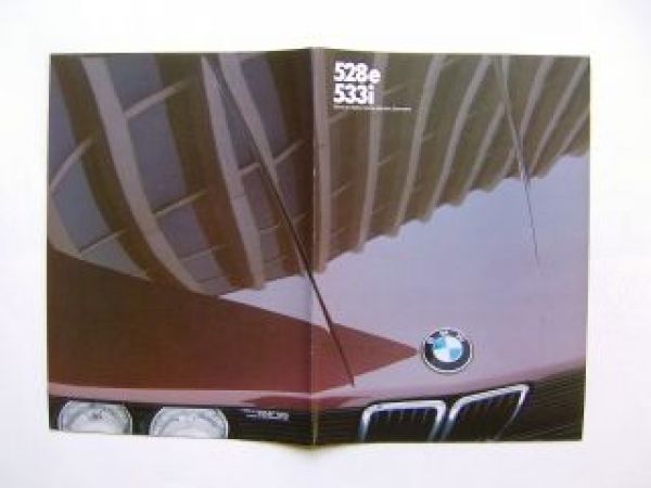 BMW 528e 533i Prospekt USA 1/1983 E28 Rarität Poster