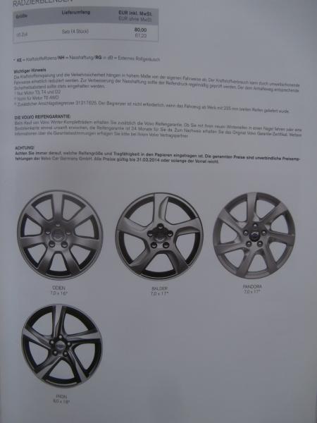 Volvo S60 T3 T4 T5 T6 AWD D2 D3 D4 D5 AWD +R-Design Preisliste 1.November 2013