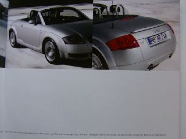 Audi TT Coupe & Roadster Prospektmappe April 2003 NEU