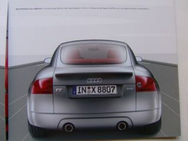 Audi TT Coupe S line Prospekt August 2001 NEU