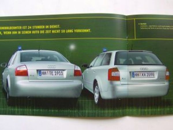 Audi Polizei- & Kripofahrzeuge A4 +A6 Limousine/Avant Juli 2004