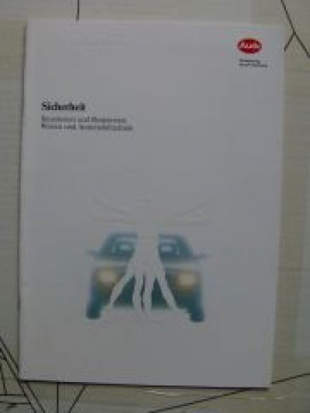 Audi Sicherheit Prospekt 80 100/S4 V8 Cabriolet Coupe S2 1991